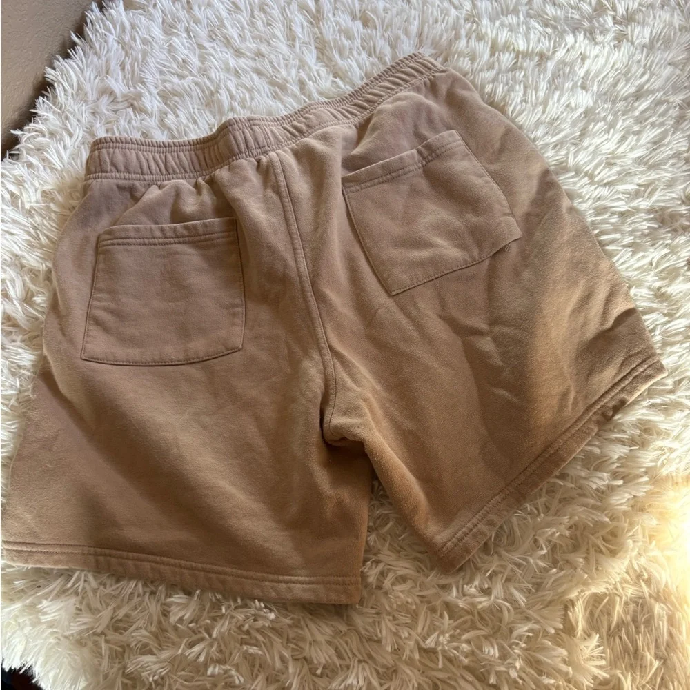 BP Nordstrom tan knit loose fit drawstring shorts size large